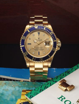 Rolex - 16618 Gold Serti  Submariner 16618 Gold Serti