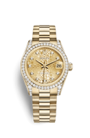 Rolex Datejust 31 Rolesor Fluted Diamond / Oyster / Champagne Diamond (178158-0007)