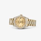 Rolex - 178158-0009  Datejust 31 Yellow Gold Diamond / President / Champagne Diamond