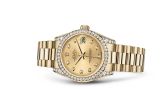 Rolex - 178158-0009  Datejust 31 Yellow Gold Diamond / President / Champagne Diamond