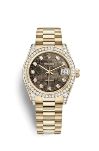 Rolex - 178158-0018  Datejust 31 Yellow Gold Diamond / President / Black MOP Computer