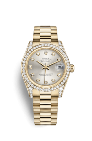 Rolex - 178158-0024  Datejust 31 Yellow Gold Diamond / President / Silver  Diamond