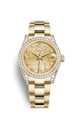 Rolex - 178158-0044  Datejust 31 Yellow Gold Diamond / Oyster / Champagne Computer