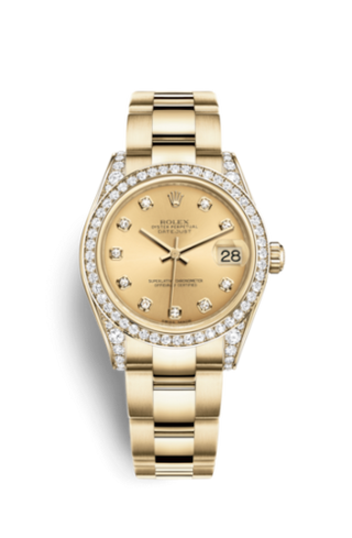 Rolex - 178158-0048  Datejust 31 Yellow Gold Diamond / Oyster / Champagne Diamond