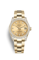 Rolex Datejust 31 White Gold Fluted / President / Silver Computer (178158-0048)