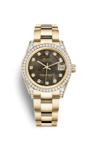 Rolex - 178158-0056  Datejust 31 Yellow Gold Diamond / Oyster / Black MOP