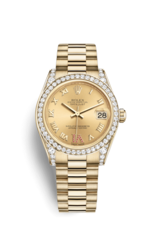 Rolex - 178158-0068  Datejust 31 Yellow Gold Diamond / President / Champagne Roman