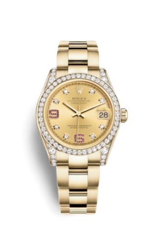 Rolex - 178158-0072  Datejust 31 Yellow Gold Diamond / Oyster/ Champagne Diamond