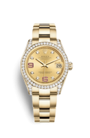 Rolex Datejust 31 Rolesor Yellow Domed Diamond / Oyster / Champagne Floral (178158-0072)