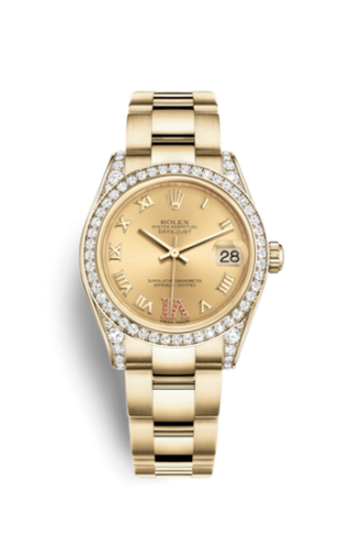 Rolex - 178158-0073  Datejust 31 Yellow Gold Diamond / Oyster / Champagne Roman