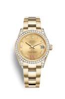 Rolex Datejust 31 Rolesor Fluted Diamond / Oyster / Silver Computer (178158-0073)