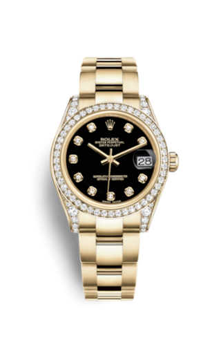 Rolex - 178158-0082  Datejust 31 Yellow Gold Diamond / President / Black Diamond