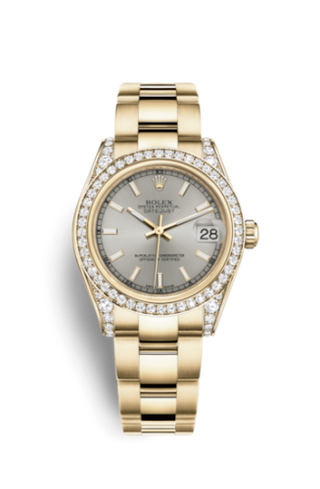 Rolex - 178158-0087  Datejust 31 Yellow Gold Diamond / Oyster / Silver