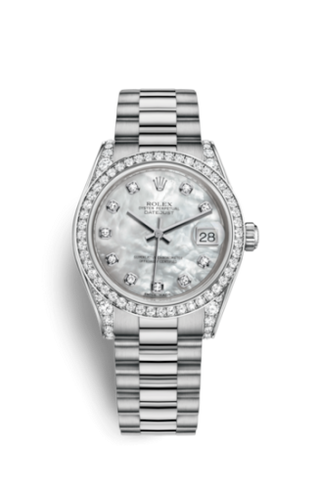 Rolex - 178159-0001  Datejust 31 White Gold Diamond / President / MOP