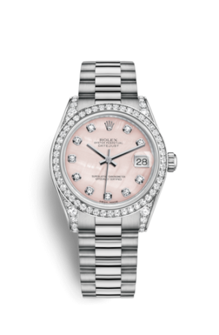 Rolex - 178159-0002  Datejust 31 White Gold Diamond / President / Pink MOP