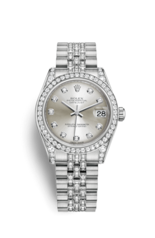 Rolex - 178159-0007  Datejust 31 White Gold Diamond / Jubilee Diamond / Silver Diamond