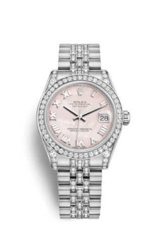 Rolex - 178159-0014  Datejust 31 White Gold Diamond / Jubilee Diamond / Pink MOP Roman