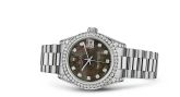 Rolex - 178159-0015  Datejust 31 White Gold Diamond / President / Black MOP