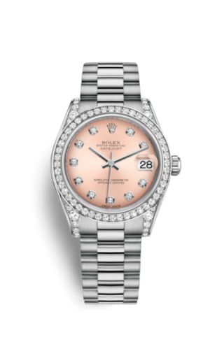 Rolex - 178159-0019  Datejust 31 White Gold Diamond / President / Pink Diamond