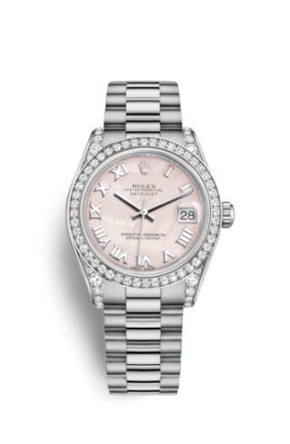 Rolex - 178159-0042  Datejust 31 White Gold Diamond / President / Pink MOP Roman