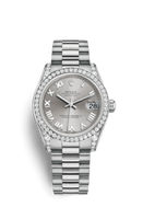 Rolex Datejust 31 Rolesor Everose Fluted / Oyster / Chocolate Roman (178159-0048)