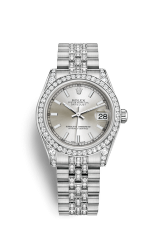 Rolex - 178159-0049  Datejust 31 White Gold Diamond / Jubilee Diamond / Silver