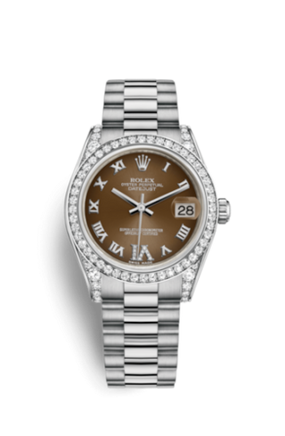 Rolex - 178159-0050  Datejust 31 White Gold Diamond / President / Bronze Roman