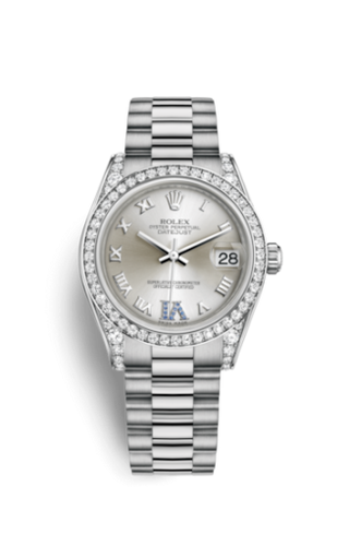 Rolex - 178159-0052  Datejust 31 White Gold Diamond / President / Silver Roman