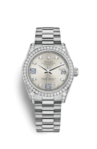 Rolex - 178159-0054  Datejust 31 White Gold Diamond / President / Silver Diamond