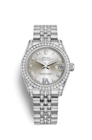 Rolex - 178159-0056  Datejust 31 White Gold Diamond / Jubilee Diamond / Silver Roman