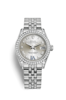 Rolex Datejust 31 White Gold Diamond / Jubilee Diamond / Purple Roman (178159-0056)