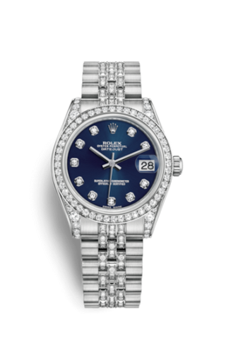 Rolex - 178159-0059  Datejust 31 White Gold Diamond / Jubilee Diamond / Blue Diamond