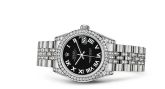 Rolex - 178159-0061  Datejust 31 White Gold Diamond / Jubilee Diamond / Black Roman