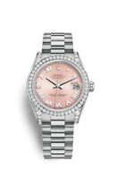 Rolex Datejust 31 Everose Domed / President / Brown MOP Roman (178159-0071)