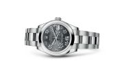 Rolex - 178240-0040  Datejust 31 Stainless Steel Domed / Oyster / Dark Rhodium Floral