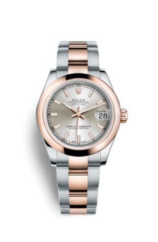 Rolex - 178241-0002  Datejust 31 Rolesor Everose Domed / Oyster / Silver