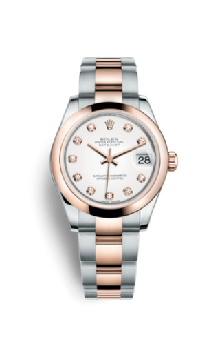 Rolex - 178241-0010  Datejust 31 Rolesor Everose Domed / Oyster / White Diamond