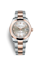 Rolex Datejust 31 Rolesor Everose Domed Diamond / Oyster / Black MOP Roman (178241-0029)