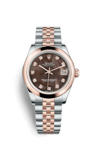 Rolex - 178241-0043  Datejust 31 Rolesor Everose Domed / Jubilee / Black MOP