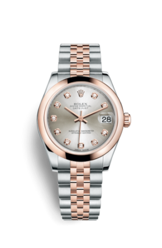 Rolex - 178241-0046  Datejust 31 Rolesor Everose Domed / Jubilee / Silver Diamonds