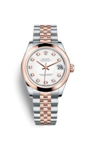 Rolex - 178241-0048  Datejust 31 Rolesor Everose Domed / Jubilee / White Diamonds