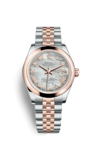 Rolex - 178241-0057  Datejust 31 Rolesor Everose Domed / Jubilee / MOP Roman