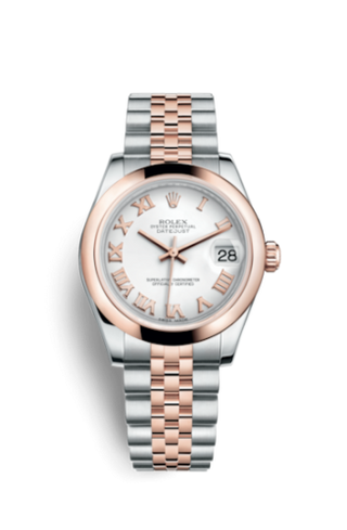 Rolex - 178241-0062  Datejust 31 Rolesor Everose Domed / Jubilee / White Roman