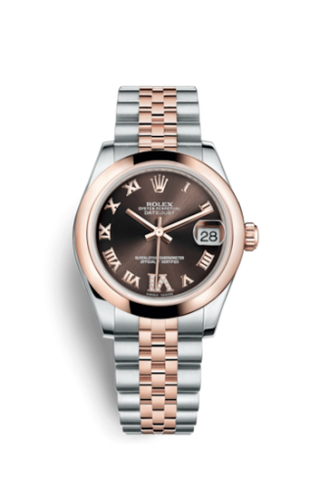 Rolex - 178241-0070  Datejust 31 Rolesor Everose Domed / Jubilee / Chocolate Roman