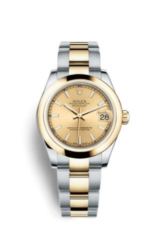 Rolex - 178243-0008  Datejust 31 Rolesor Yellow  Domed / Oyster / Champagne