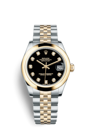 Rolex - 178243-0045  Datejust 31 Rolesor Yellow Domed / Jubilee / Black Diamond