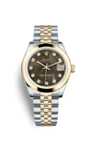 Rolex Datejust 31 Stainless Steel Domed Diamond / Oyster / Dark Rhodium Floral (178243-0070)