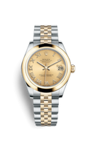 Rolex Datejust 31 Yellow Gold Domed / Oyster / Silver Diamonds (178243-0073)