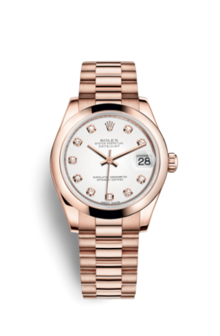 Rolex - 178245f-0001  Datejust 31 Everose Domed / President / White Diamond