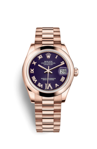 Rolex - 178245f-0033  Datejust 31 Everose Domed / President / Purple Roman